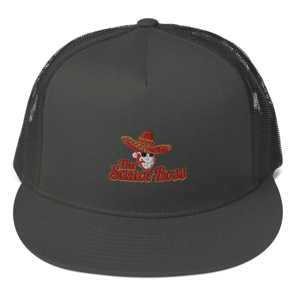 The Sauce Boss Full Face Logo - Mesh Back Snapback