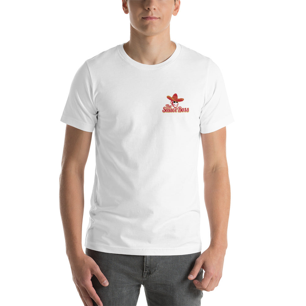 The Sauce Boss Pocket Logo Short-Sleeve Unisex T-Shirt
