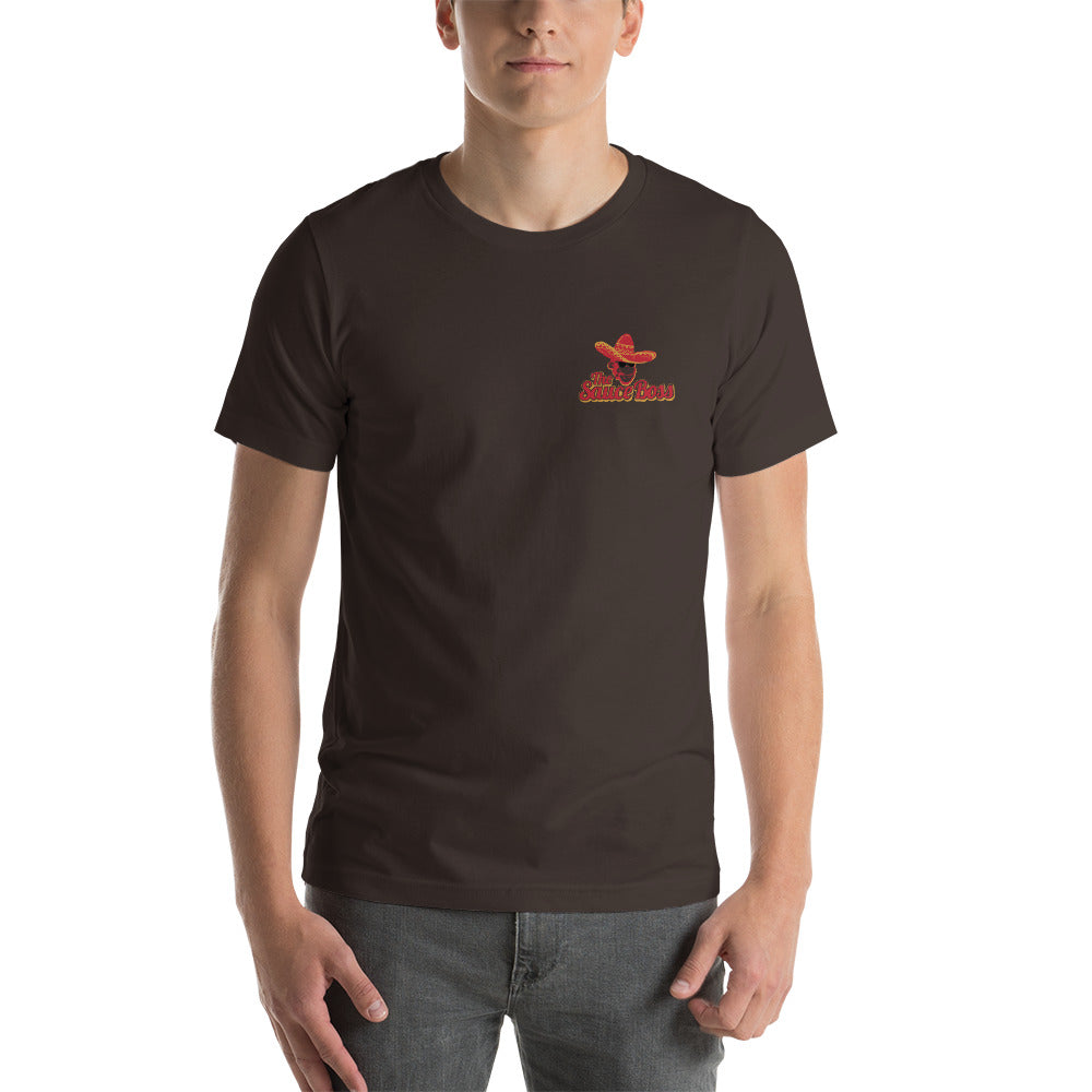 
            
                Load image into Gallery viewer, The Sauce Boss Pocket Logo Short-Sleeve Unisex T-Shirt
            
        