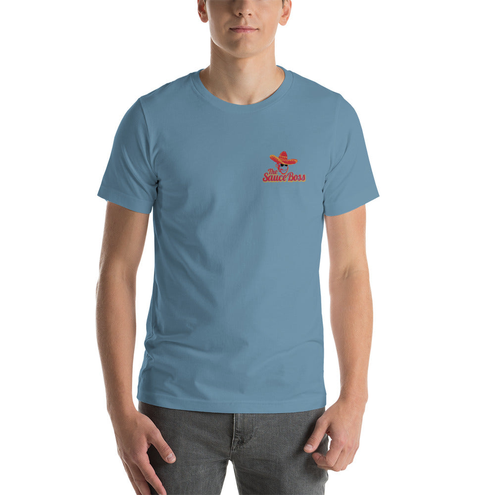 The Sauce Boss Pocket Logo Short-Sleeve Unisex T-Shirt
