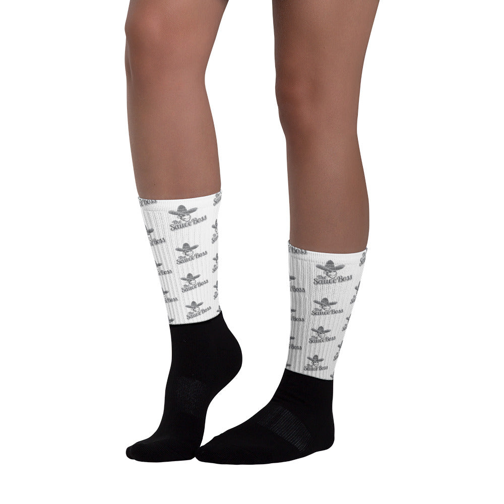 The Sauce Boss Socks - Black & Grey Logo