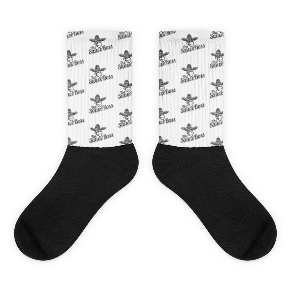 The Sauce Boss Socks - Black & Grey Logo