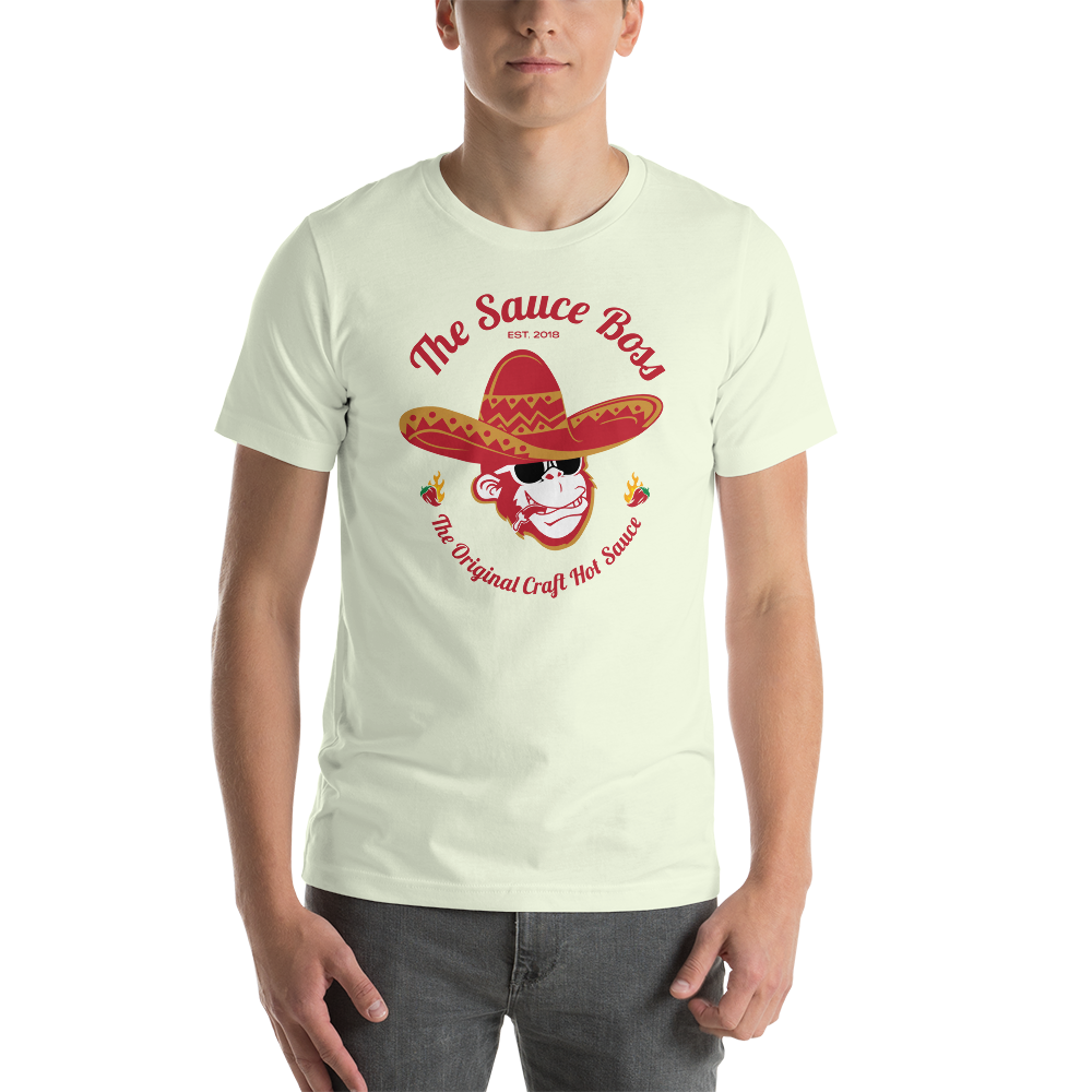 The Sauce Boss Original Craft Hot Sauce - Full Color - Short-Sleeve Unisex T-Shirt